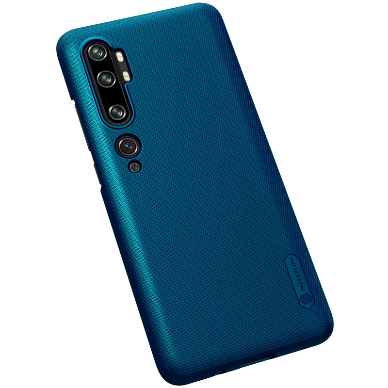Peacock blue Чехол NILLKIN Shockproo для Xiaomi mi CC9 Pro матовая жесткая задняя крышка из ПК для Xiao mi CC9 Pro/Note 10 Подарочный держатель для телефона - Цвет: Peacock blue