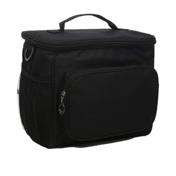 

Food Storage Lunch Bag Container Black Fashion Single Shoulder Portable Picnic Oxford Cloth Outdoor Activities Camping Fishing