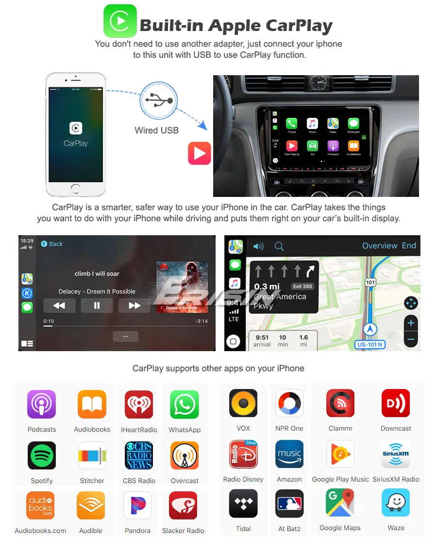 Erisin ES3071F " Android 9,0 DAB+ стерео gps Wifi 4G OBD DSP TPMS CarPlay для FIAT BRAVO