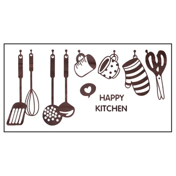 

Removable Cooking Utensil Spatula Wall Mural Stickers Home Kitchen Coffee
