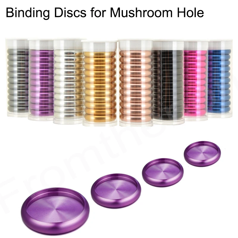 11pcs Aluminium Alloy Mushroom Discs Notebook and Journals Book Binding Binder Rings Office Accessories Stationery Fromthenon