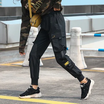 

Women's Cotton Summer Overalls Fashion Cool Loose Sports Running Hip-hop Pants Middle Waist Harlan Slim Elastic Waist Pants