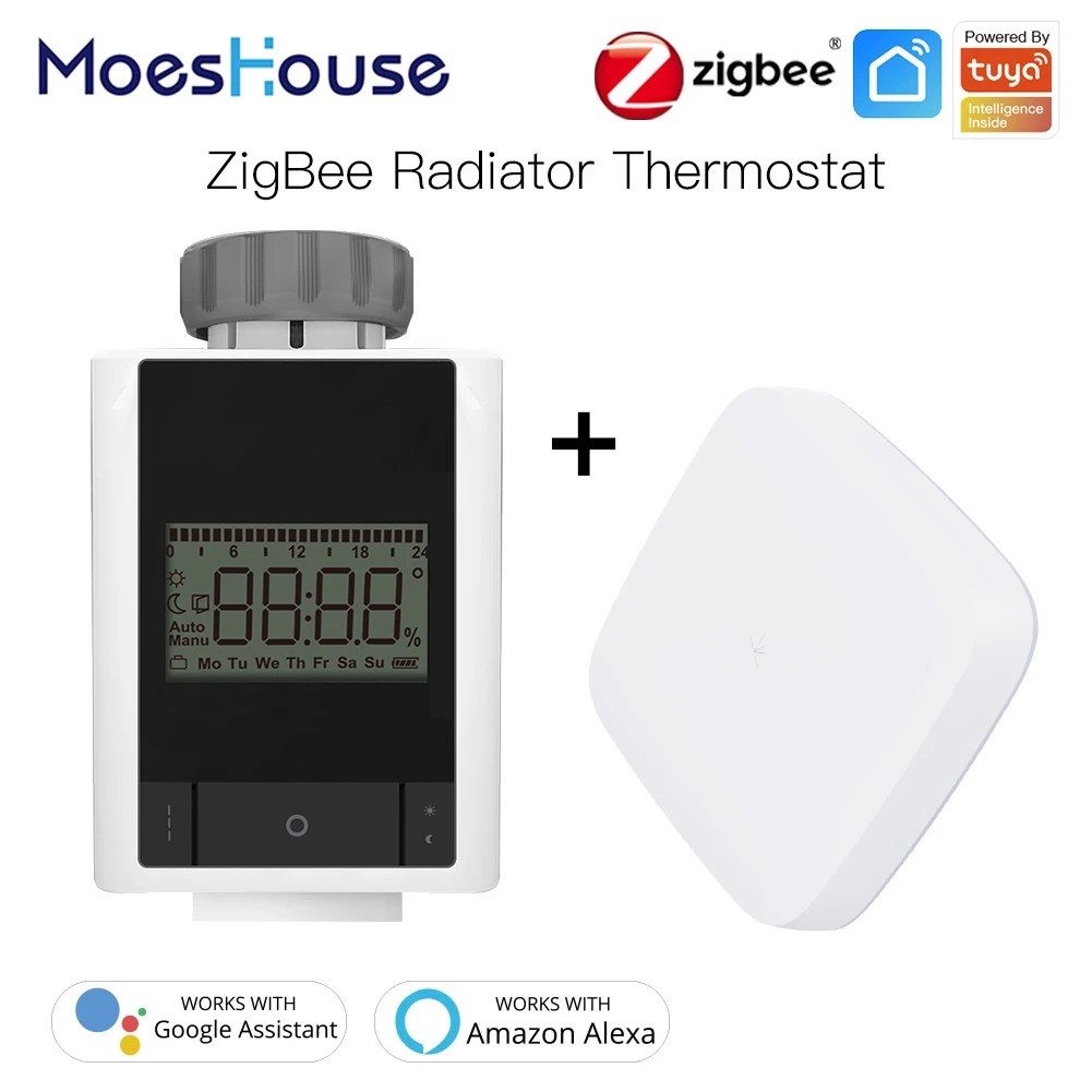 Термостатический контроллер клапана радиатора Smart TRV Zigbee термостат для нагрева
