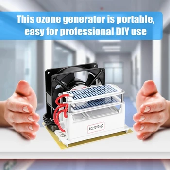 

Portable Ozone 24G/H Generator Formaldehyde Remove Machine Air Filter Purifier Fan for Home Car EU Plug