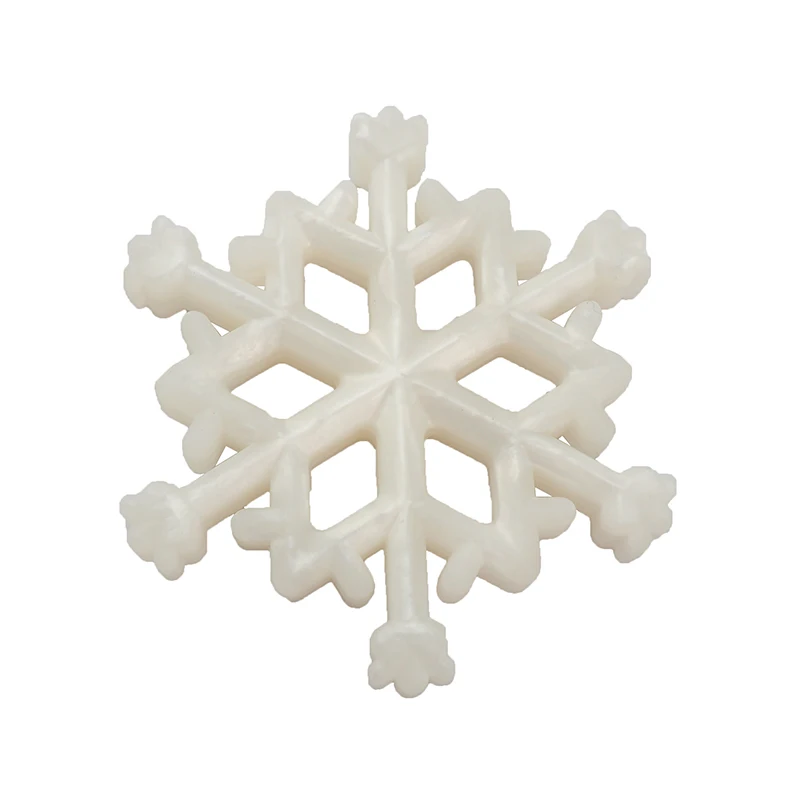 metallic white Chenkai 10 шт снежинка силиконовый Прорезыватель для зубов в рождественском стиле для самостоятельного ухода Ожерелье Подвеска Жевательная для прорезывания зубов игрушка BPA Free - Цвет: metallic white