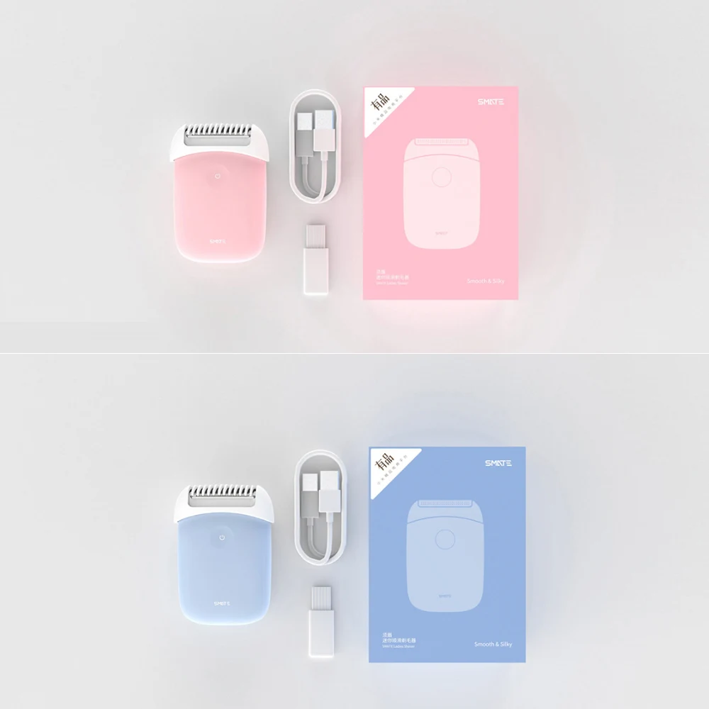 Xiaomi Smate электрический эпилятор мини портативный триммер для удаления волос Женский USB Перезаряжаемый гладкая бритва водостойкий эпилятор