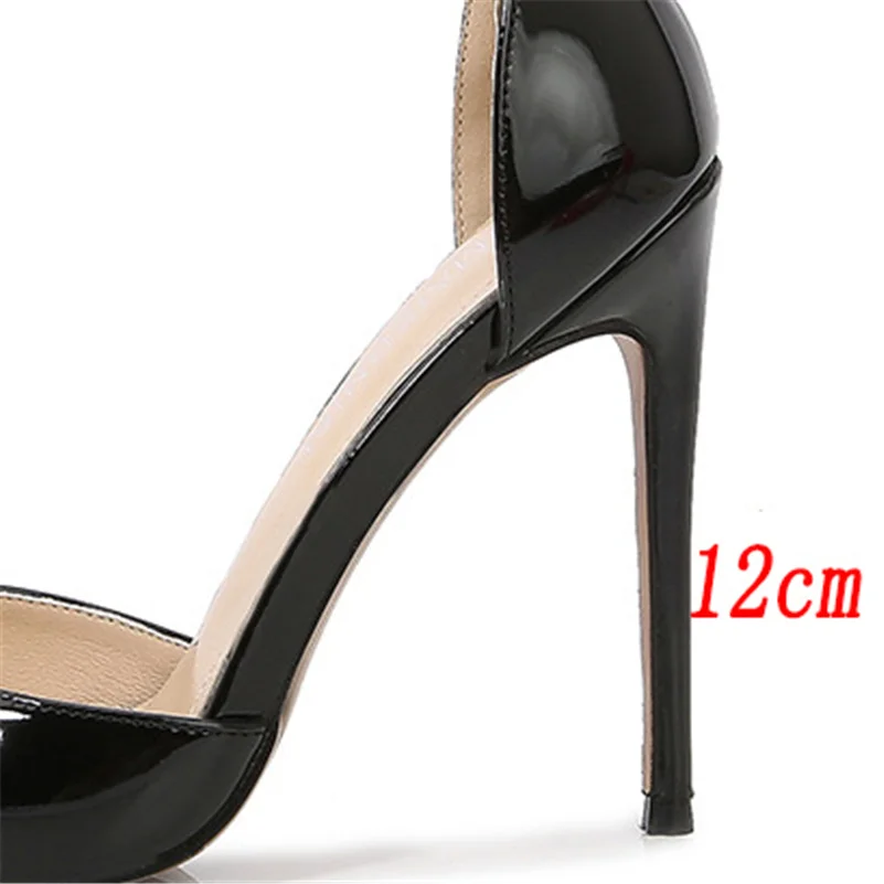Plus Size 35-46 Summer Women 12cm High Heels Sandals Lady Pointed