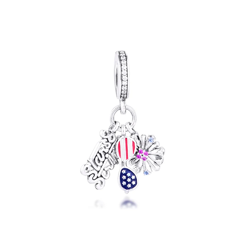 2020 New American Icons Dangle Charm for Bracelets 2019 Autumn 925 Sterling Silver Jewelry Charm Beads for Jewelry Making bisaer charm bracelets beads new product 925 sterling silver zircon love stone for women jewelry making gifts gxc1053