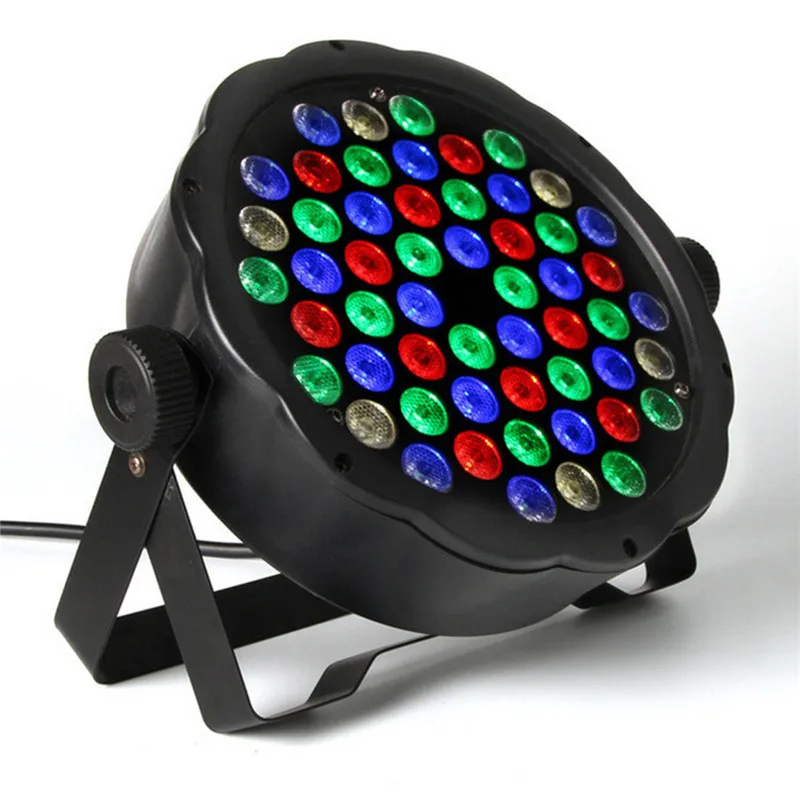 

1PC 90-120W Disco Light Stage 54 LED RGB LED Flat Par RGB Color Mixing DJ Wash Light Stage Uplighting KTV Disco