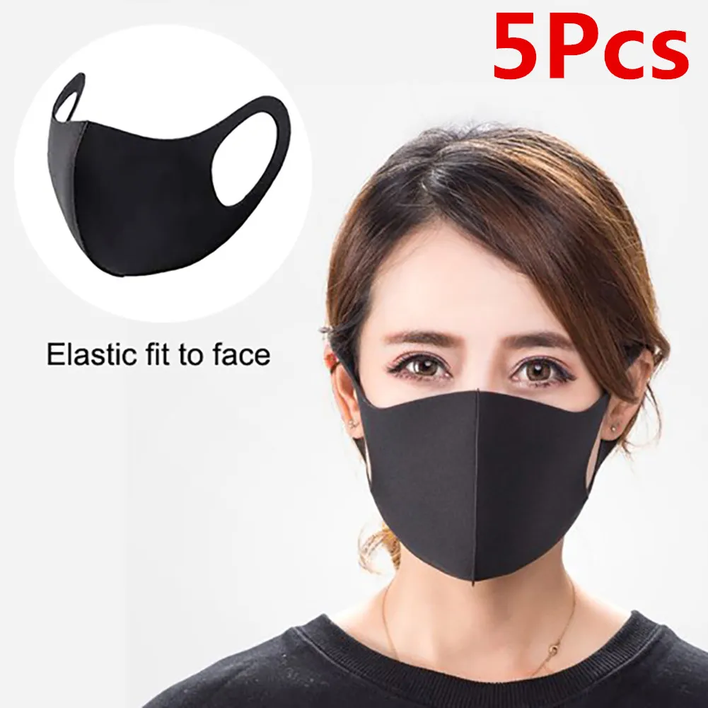 

1/3/5 Pcs Reusable Sponge Double Layer Washable Mask Face Protective Masks Anti Dust Particles Pollution Filter Haze Mouth Mask