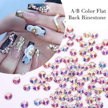 

1 Bag 3D Flat Back Rhinestone Decoration Nail Decoration DIY Mixed Size Nail Art Decorations