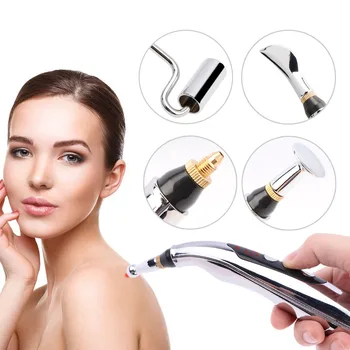 

Laser Energy Pen Pain Tools Rechargeable Electronic Acupuncture Pen 5 Massage Heads Meridian Relief Pain Massager Therapy Tools