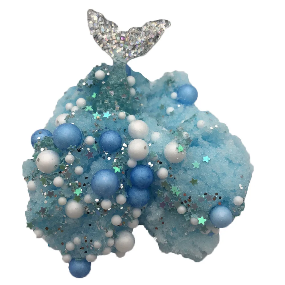 Beautiful Mermaid Mixing Cloud Slime Squishy Putty Scented Stress Crystal Clay Toy Stress Relief Kids Adult Clay Toys #B