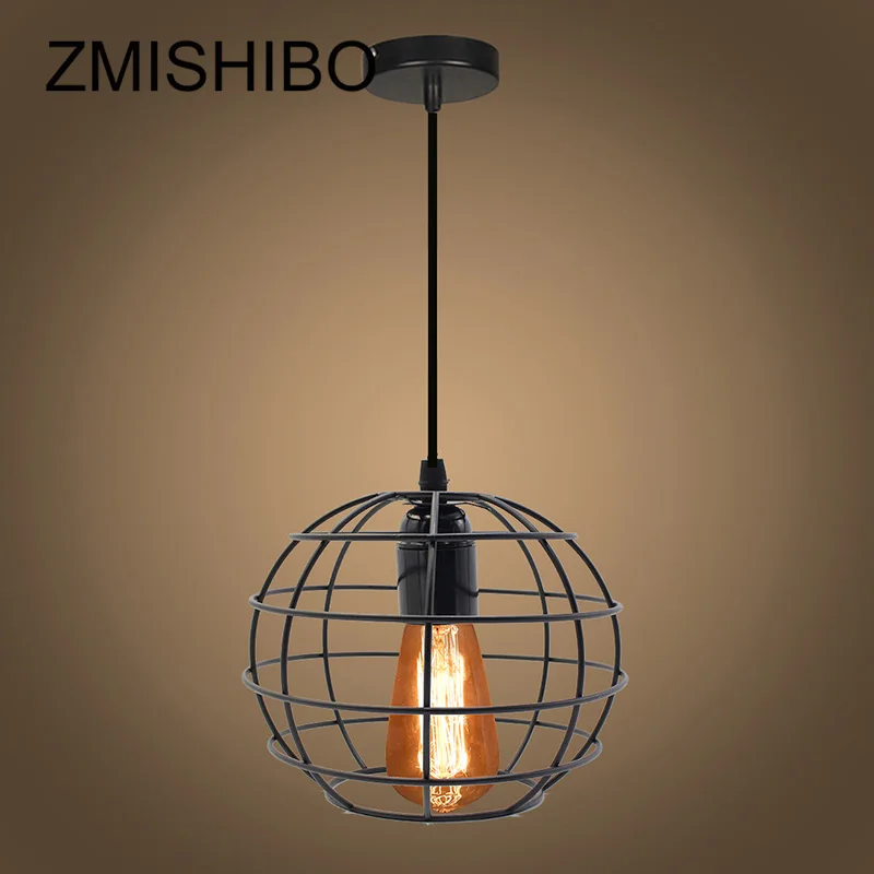 ZMISHIBO нерегулярные железные клетки дизайн подвесные светильники Регулируемая длина подвесной светильник E27 Droplights домашний подвесной светильник - Цвет корпуса: Type D