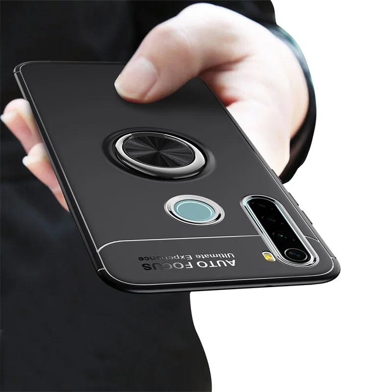 Чехол для Xiaomi Redmi Note 8 t с магнитным кольцом, мягкая Матовая силиконовая задняя крышка для Redmi Note 8 t, чехол