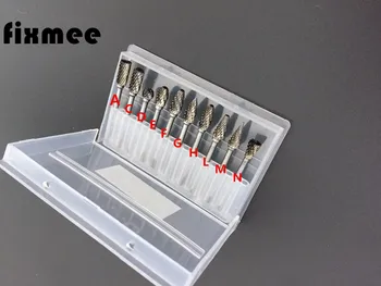 

10pc/lot 3mm Shank 6MM Head Double Slot Tungsten Carbide Rotary Tool Drill Burr Abrasive Tools Drill Milling Carving Bit