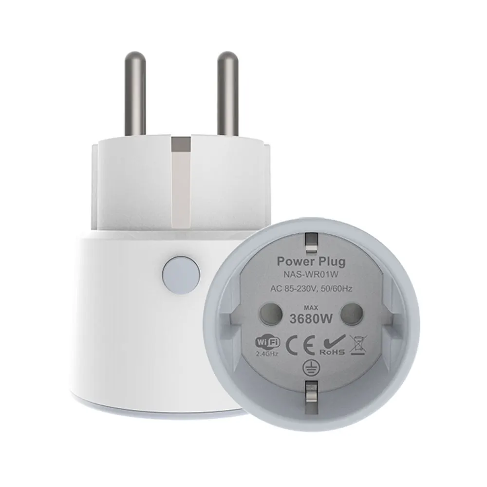 Presa Smart WiFi Con Monitoraggio Energetico 16A/3680W - Telecomando APP, Timer, Compatibile Alexa E Google Home (2.4GHz) - 2
