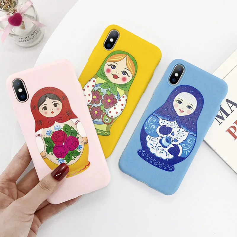 

Ottwn Colorful Matryoshka Patterns Phone Case For iPhone 11 Pro Max Xs Max XR X 6 6s 7 8 Plus Soft TPU Cover For iPhone 5 5s SE