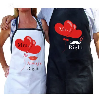 

Wedding Engagement Gift Kitchen Apron Set Wedding Favors and Gifts Mr. and Mrs. Aprons Couple Aprons Wedding Party Gifts
