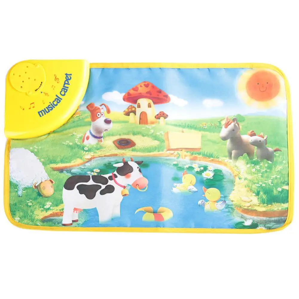 48X29X2cm 130*48 см детский игровой коврик музыкальный ковёр с дизайном «пианино» Детская Ползания сенсорный бледный игровые коврики детская развивающая музыкальная игрушка - Цвет: 48X29X2cm