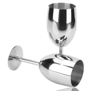 

14cm/17cm 304 Stainless Steel Wine Glass Goblet Juice Drink Champagne Wine Cup Goblet Party Bar Kitchen Tool