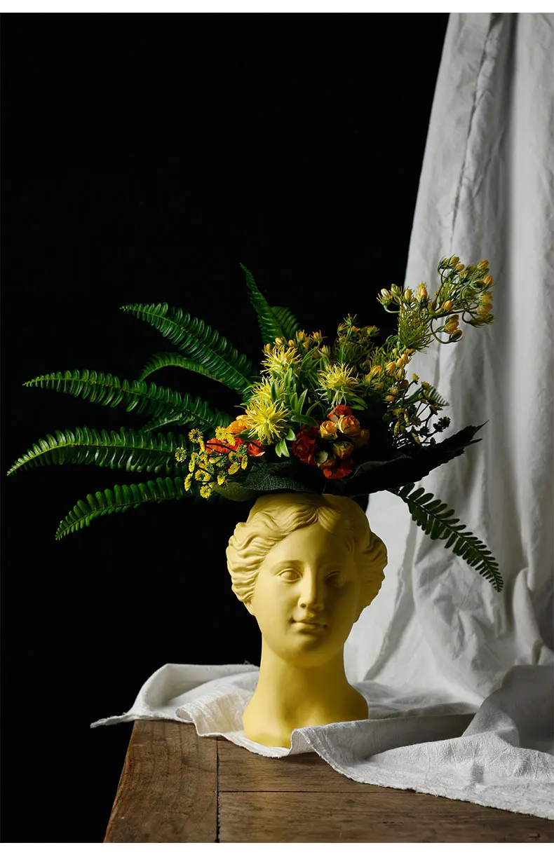 Керамическая статуэтка Венеры ручной работы, Дизайнерская ваза для цветов, современные аксессуары для дома, украшение для офисного стола, коллекционные украшения