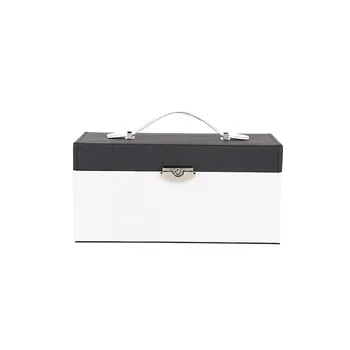 

Outdoor portable jewelry box multi-layer earrings necklace with lock decorative box Princess jewelry storage box