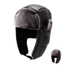 Мужская зимняя шапка для верховой езды Lei Feng, уличная шапка от дождя, зимняя кожаная шапка с защитой от холода для мужчин