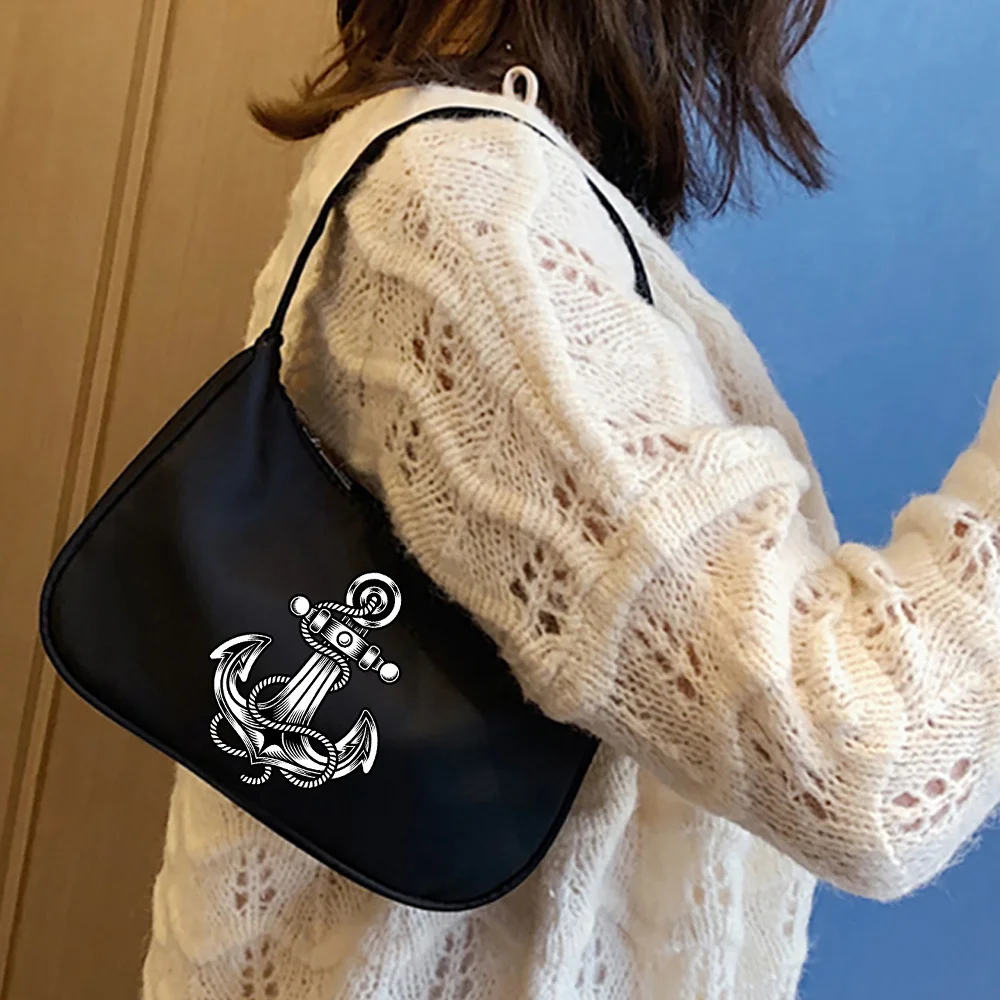 Fashion Trend Women'S Bag Commuter Shoulder Bag Handbag Gothic Punk Skull Pattern Print Fashion Underarm Bag Black Cosmetic Bag 17 Fashion Trend Women'S Bag Commuter Shoulder Bag Handbag Gothic Punk Skull Pattern Print Fashion Underarm Bag Black Cosmetic Bag