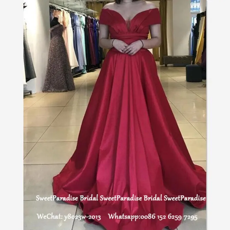 Burgundy Изящное ТРАПЕЦИЕВИДНОЕ ПЛАТЬЕ для матери невесты, длинное вечернее платье с открытыми плечами, платье для выпускного вечера для женщин, Vestido De Madrinha - Цвет: Burgundy
