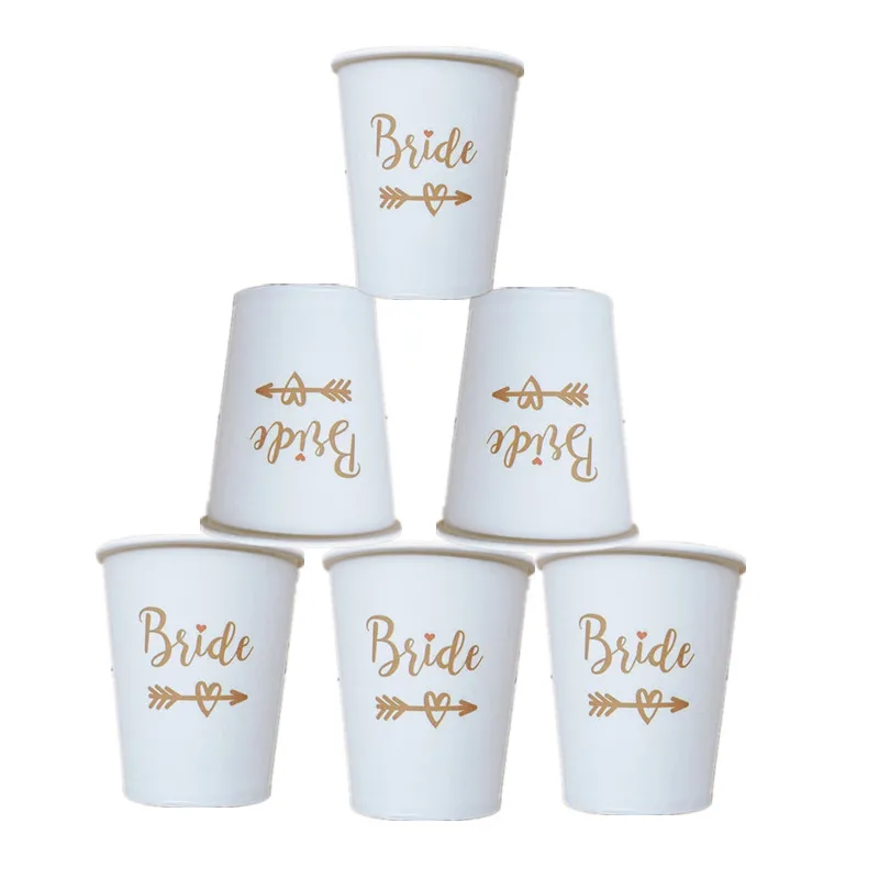 10 шт. с надписью &quotbride to be&quot чашка Свадебные украшения команда bridesmaid курица