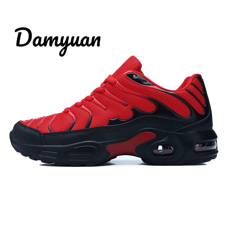 Damyuan/ мужская повседневная обувь; повседневная обувь из натуральной кожи; Мужская обувь; большие размеры 47; мужские кроссовки с воздушной подушкой; Новая модная спортивная обувь - Цвет: Красный