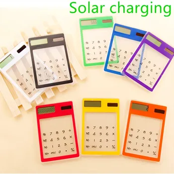 

Ultra-thin Handheld Transparent Scientific Calculator Cute Pocket Calculator Solar Calculators Scientific for School Meeting