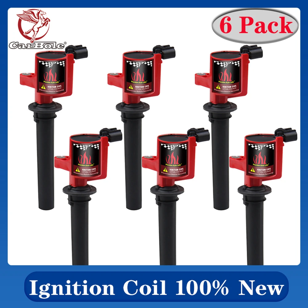 6 Pcs Ignition Coils For Ford Escape 3.0l V6 2003 2004 2005 2006 2007 2008 Dg500 Ignition Coil