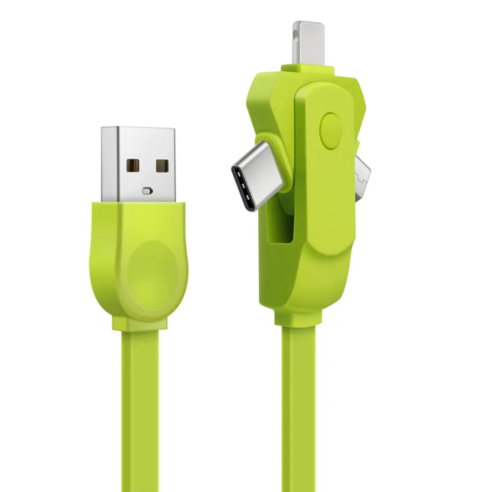 Вращающаяся головка 3 в 1 usb type C Micro кабель для iPhone 7 11 XS 6 кабель для быстрой зарядки для Xiaomi mi8 Redmi 4x 6a для huawei кабель