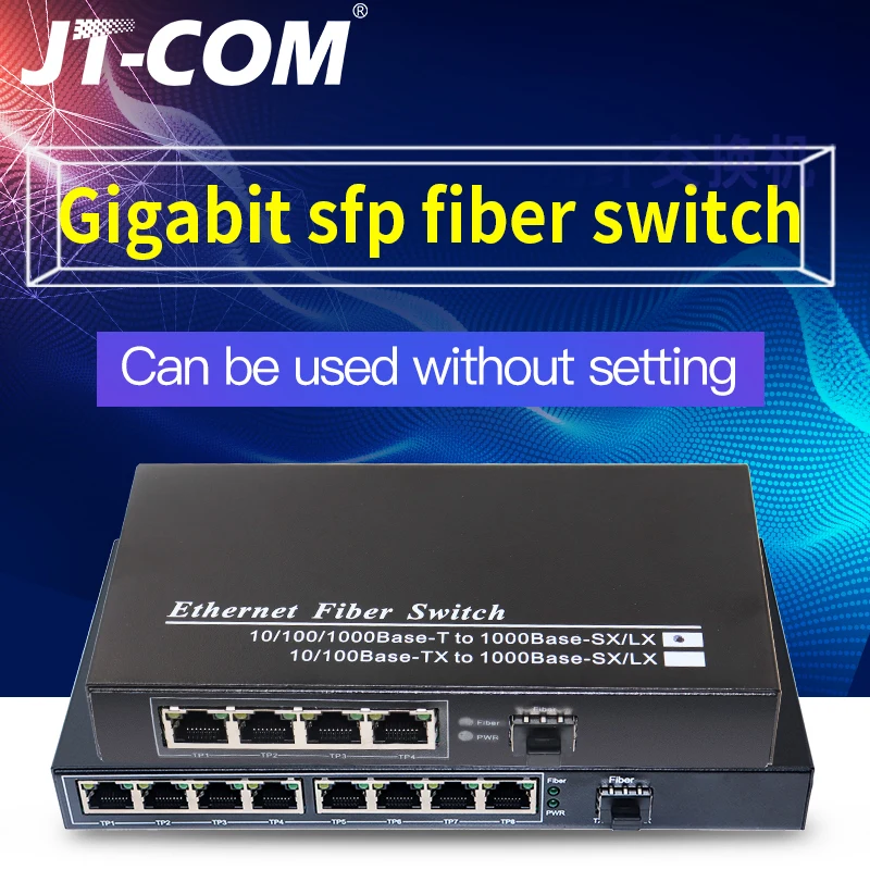 1000 м 1G4E 1 sfp слот волокно 4 8 RJ45 1G4E Гигабитный оптический медиаконвертер Ethernet сетевой коммутатор fibra оптика трансивер