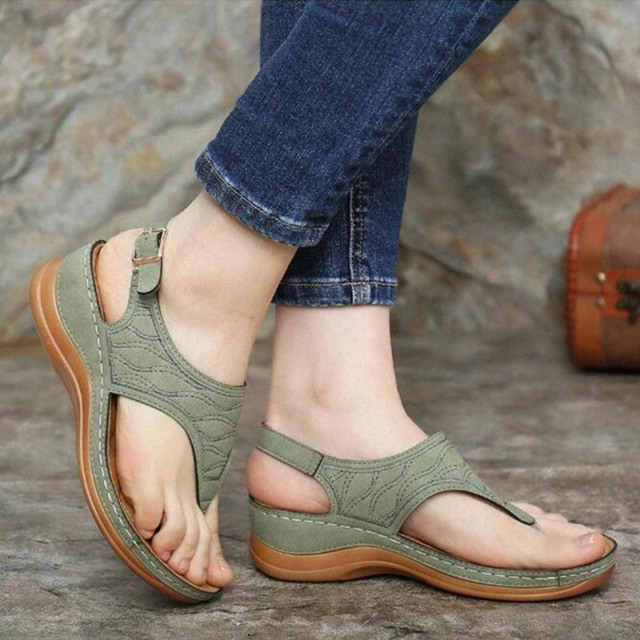 sandals for women 2022 new retro solid color wedge shoes women sandals plus size fashion platform flops women sandals