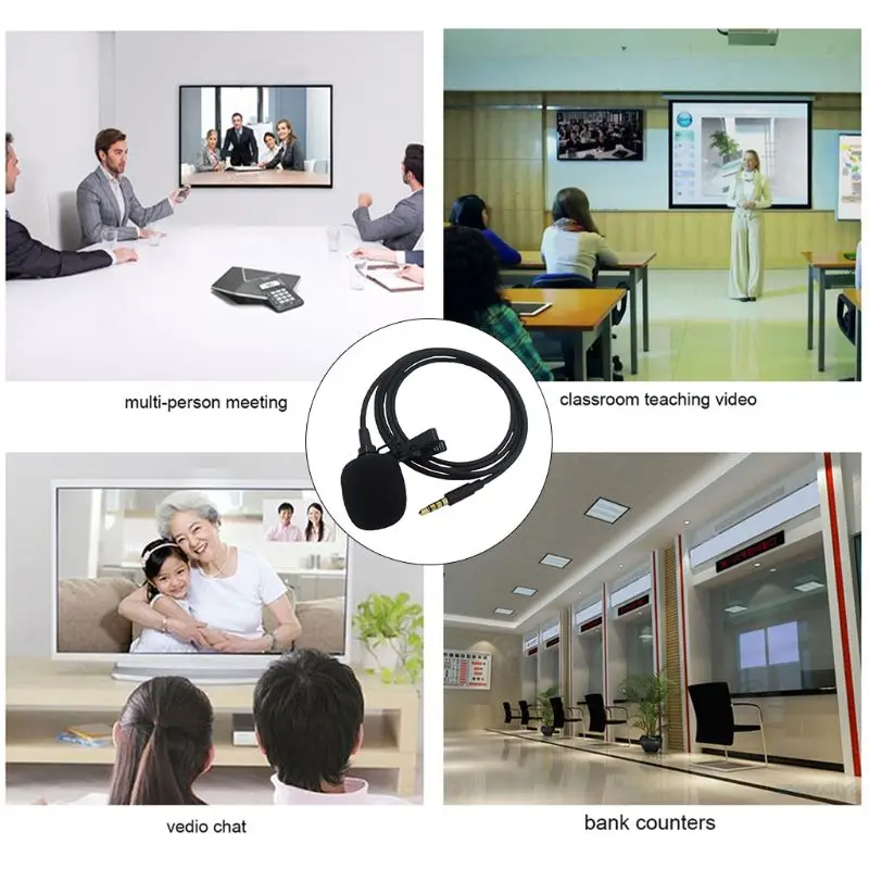 

Mini Portable Microphone Condenser Clip-on Lapel Mic for iPhone An-droid Phone