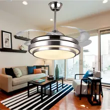 Modern Minimalist LED Fan Light Living Room Dining Room Bedroom Ceiling Room Lighting ceiling fans with lights Free Shipping