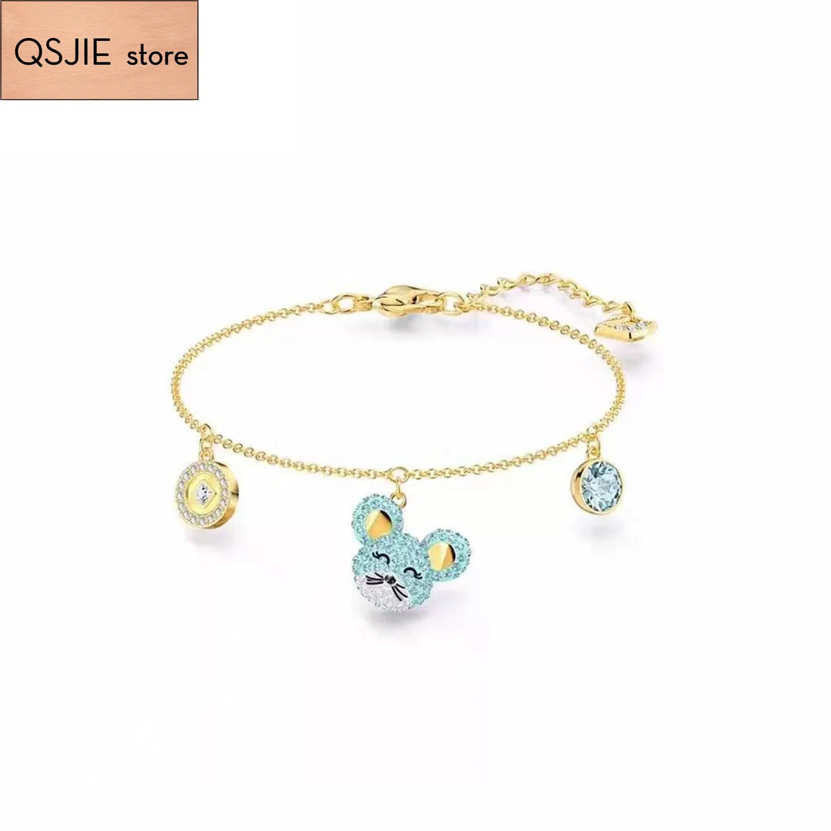 Высокое качество SWA дизайн вдохновение милый браслет с подвеской в виде мыши