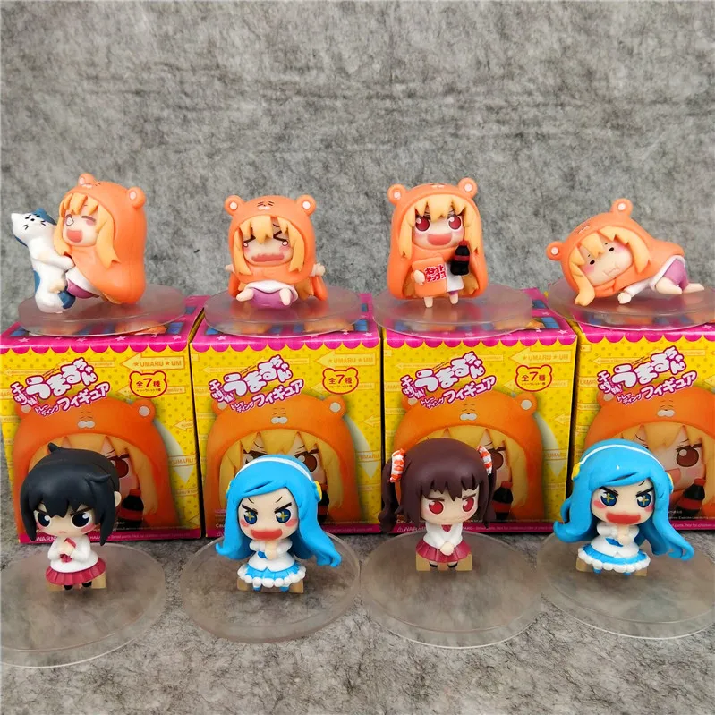 Цвет bxoed 8 шт./партия Аниме маленький похороненный Санкаку голова Himouto! Умару-Чан Умару дома фигурка кукла из ПВХ игрушка