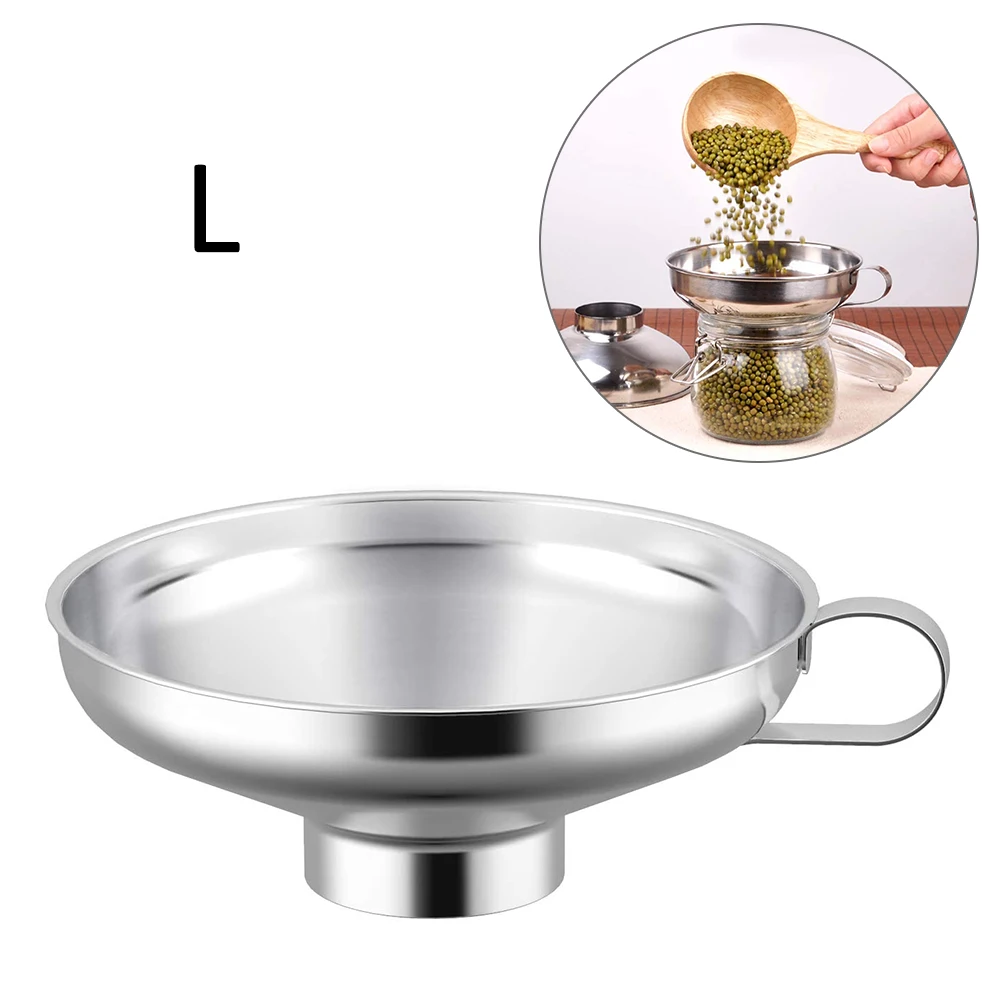 Canned Food Funnel Stainless Steel Small Diameter Funnel Wide Mouth Funnel Large Diameter Funnel Sauce Funnel Kitchen Tools afbeelding