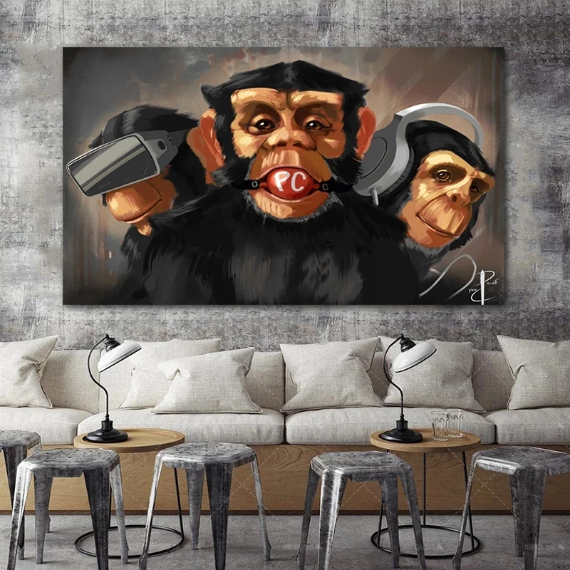Canvas Poster 3 Monkeys Poster Cool Graffiti Street Art Canvas Painting Wall Art for Living Room Home Decor Posters and Prints Canvas Poster 3 Monkeys Poster Cool Graffiti Street Art Canvas Painting Wall Art for Living Room Home Decor Posters and Prints