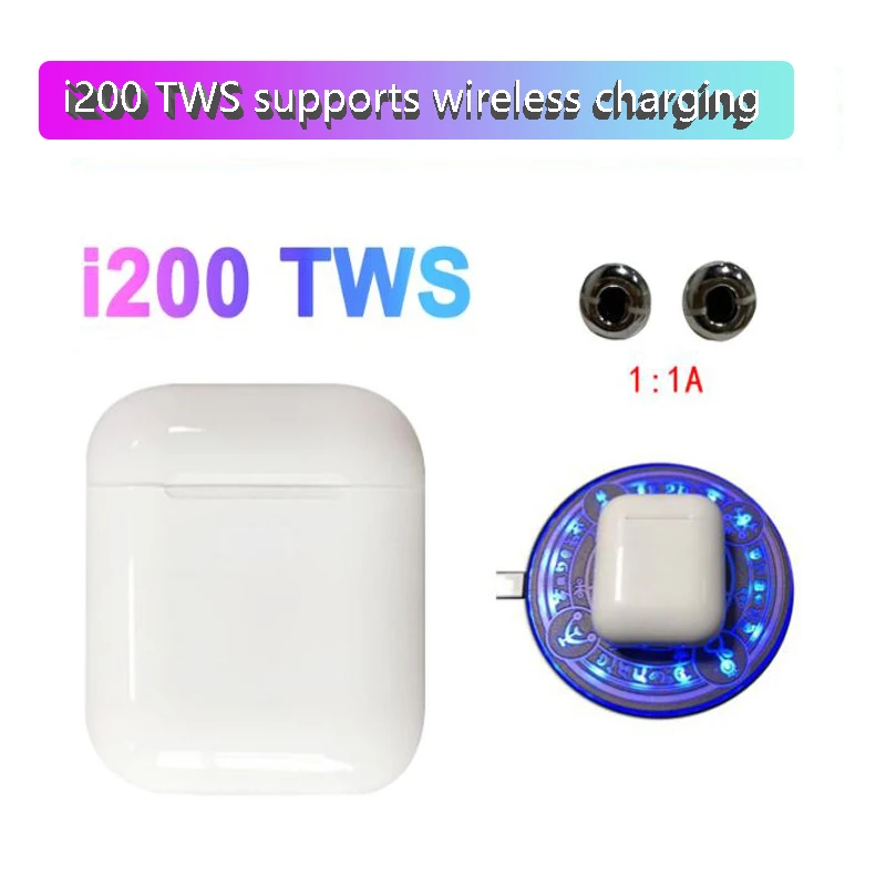 

i200 TWS Bluetooth 5.0 headset 6D bass Touch control Wireless Earphone PK i10 LK TE9 i80 i90 i30 i20 i60 i100 tws