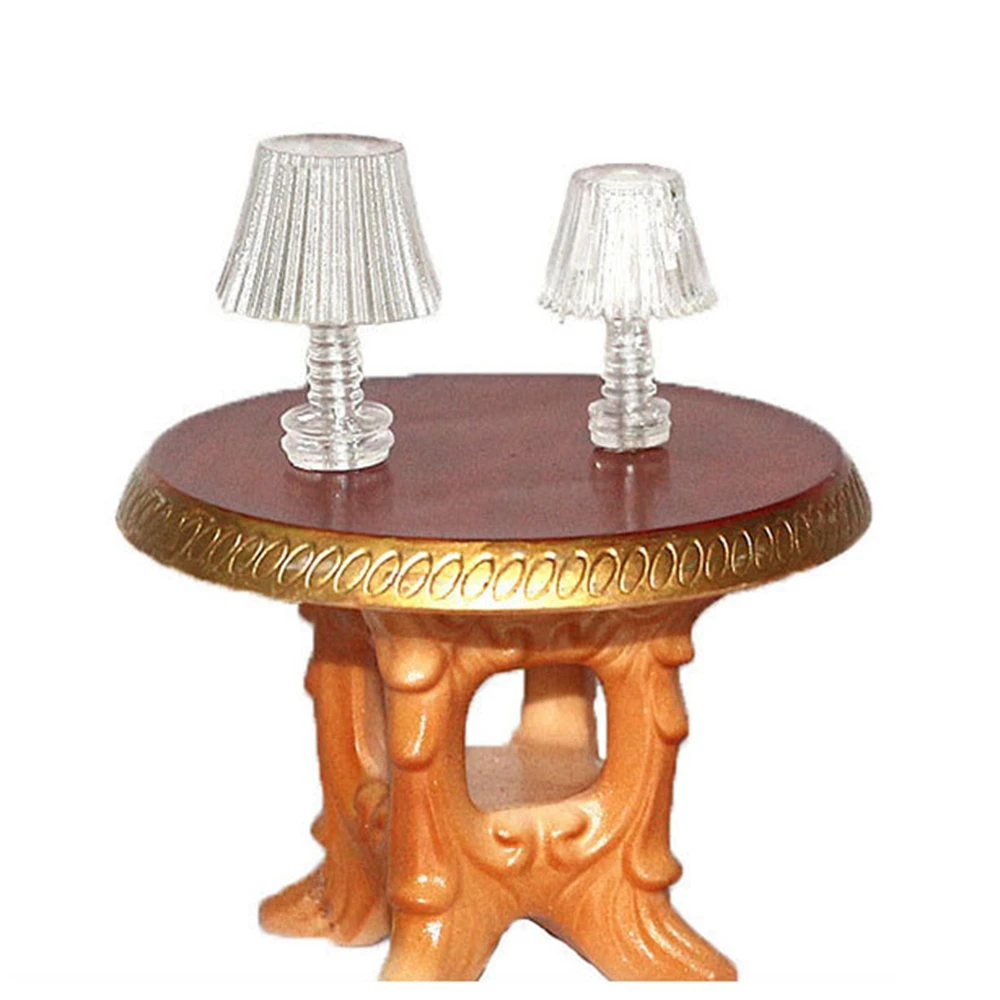 Mini Plastic Table Lamp for Dollhouse DIY Accessories