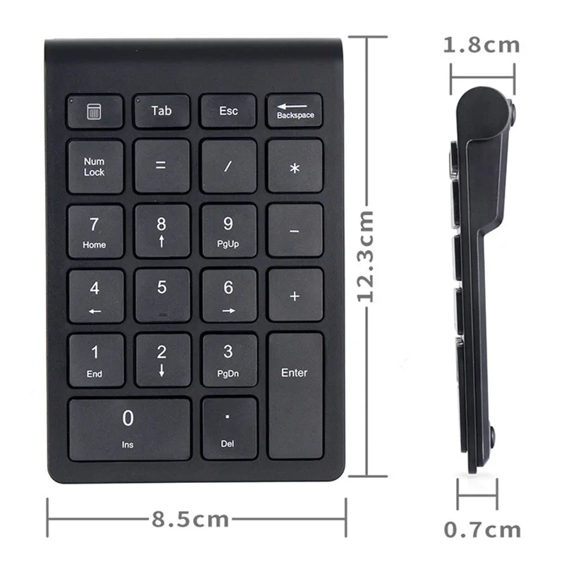 Bluetooth Номер Pad, беспроводной Bluetooth 22 клавиши Многофункциональные цифровые расширения клавиатуры для ноутбука/рабочего стола/ПК/ноутбука