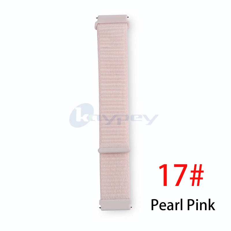 Pearl Pink 20 мм нейлоновая петля тканый ремешок для Xiaomi Huami Amazfit GTS Смарт часы пригоден для ношения на запястье браслет для Amazfit gtr 42 мм ремешок для часов - Цвет: Pearl Pink
