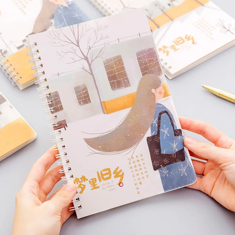 

1piece A5 Aestheticism Illustration Notebook 120pages Concise Style Notepad Stationery School Office Supplies