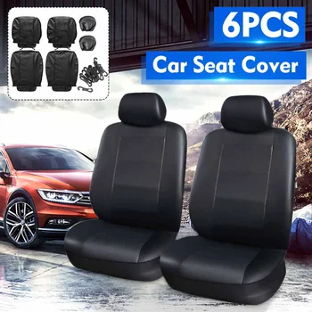 

6pcs Universal Front Car Seat Cover Protector Headrests Protection Cushion PU Leather for Car Vehicle SUV Trunk Bus