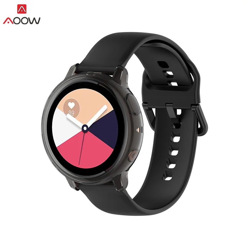 AOOW защитный чехол для samsung Galaxy Watch Active 2 R830 R820 ультра-тонкий полный чехол рамка 40 мм 44 мм чехол для часов